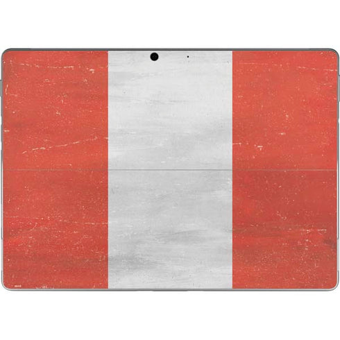 Peru Flag Distressed Surface Pro 8 Skin