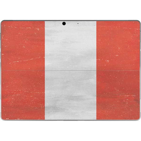 Peru Flag Distressed Surface Pro 9 Skin