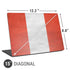Peru Flag Distressed Universal Laptop 15in (12.2 x 8.8in) Skin