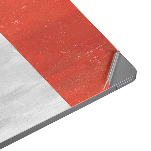 Peru Flag Distressed Universal Laptop 16in (13 x 9.4in) Skin