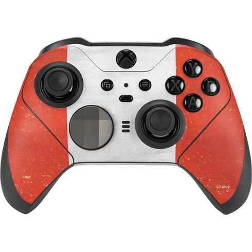 Peru Flag Distressed Xbox Elite Wireless Controller Series 2 Skin