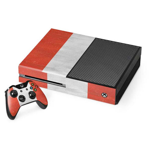Peru Flag Distressed Xbox One Console and Controller Bundle Skin