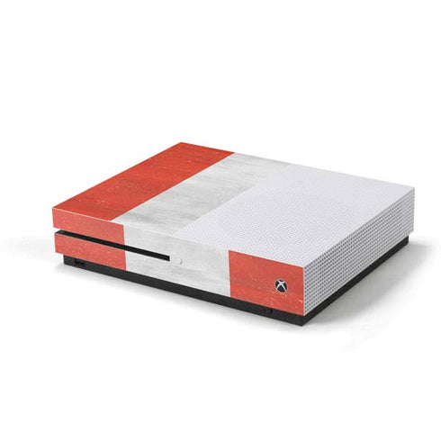 Peru Flag Distressed Xbox One S Console Skin
