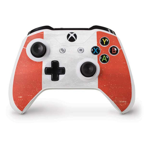 Peru Flag Distressed Xbox One S Controller Skin