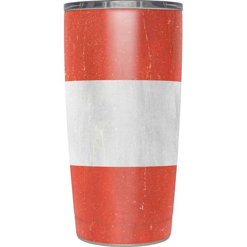 Peru Flag Distressed Yeti 20oz Tumbler Skin