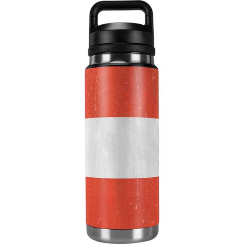 Peru Flag Distressed YETI Rambler 26oz Bottle Skin