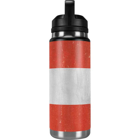 Peru Flag Distressed YETI Rambler 26oz Bottle Skin