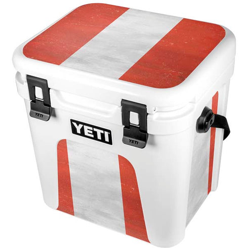 Peru Flag Distressed YETI Roadie 24 Hard Cooler Skin