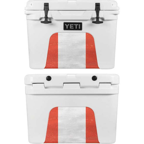 Peru Flag Distressed YETI Tundra 35 Hard Cooler Skin