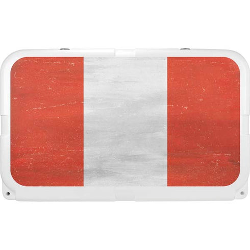 Peru Flag Distressed YETI Tundra 45 Hard Cooler Skin