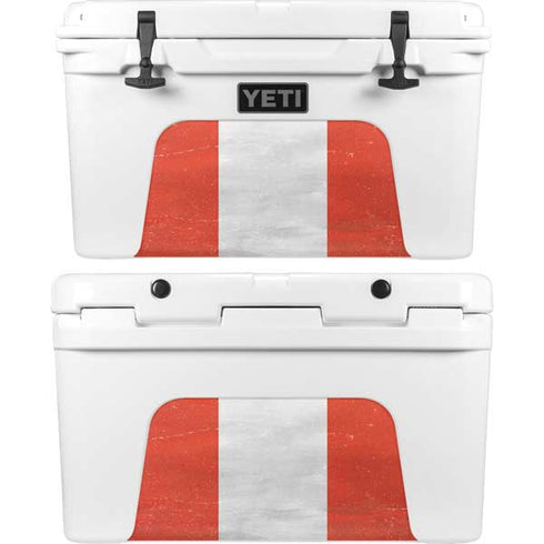 Peru Flag Distressed YETI Tundra 45 Hard Cooler Skin