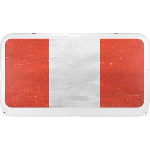 Peru Flag Distressed YETI Tundra 65 Hard Cooler Skin