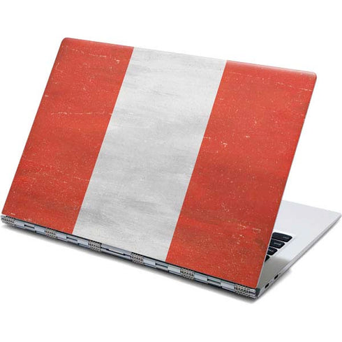 Peru Flag Distressed Yoga 910 2-in-1 14in Touch-Screen Skin