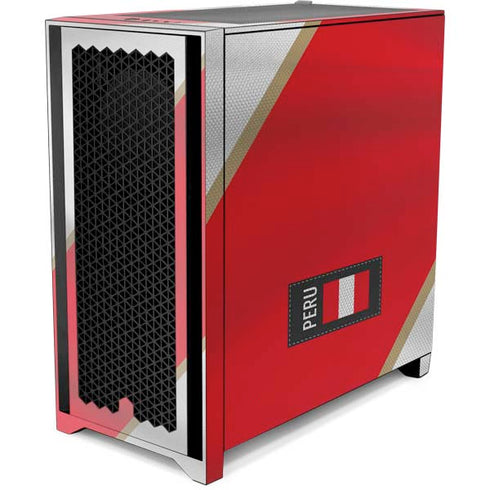 Peru Soccer Flag Corsair 4000D Tempered Glass Mid-Tower ATX Case Skin