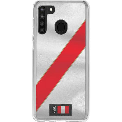 Peru Soccer Flag Galaxy A21 Clear Case