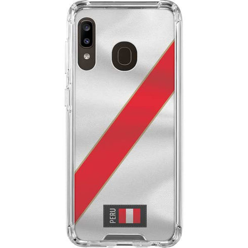 Peru Soccer Flag Galaxy A30 Clear Case