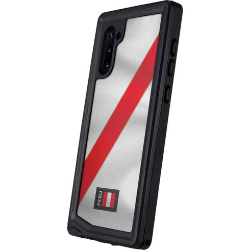 Peru Soccer Flag Galaxy Note 10 Waterproof Case