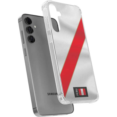 Peru Soccer Flag Galaxy S24 Plus Clear Case