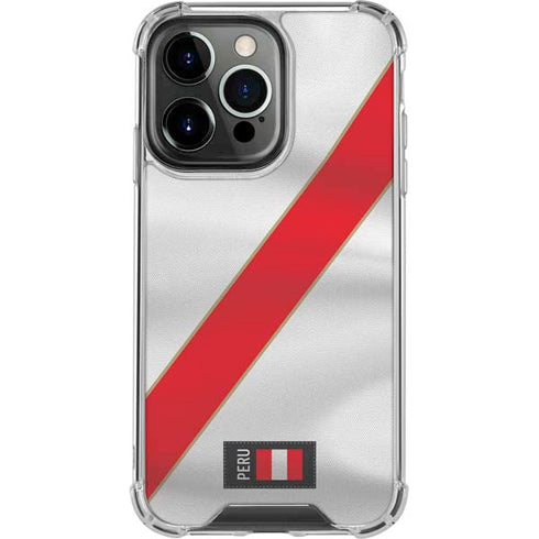 Peru Soccer Flag iPhone 13 Pro Clear Case