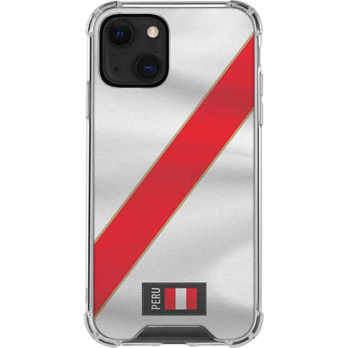 Peru Soccer Flag iPhone 15 Plus Clear Case