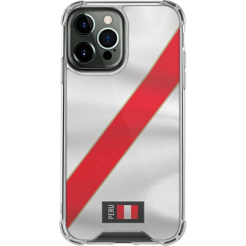 Peru Soccer Flag iPhone 15 Pro Max Clear Case