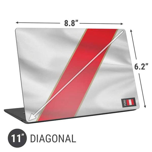 Peru Soccer Flag Universal Laptop 11in (8.8 x 6.2in) Skin