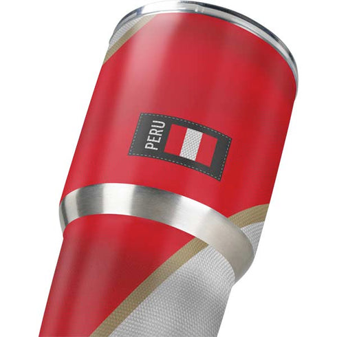 Peru Soccer Flag Yeti 30oz Rambler Tumbler Skin
