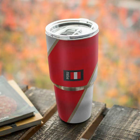 Peru Soccer Flag Yeti 30oz Rambler Tumbler Skin