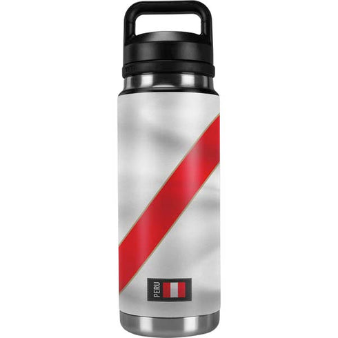 Peru Soccer Flag YETI Rambler 26oz Bottle Skin