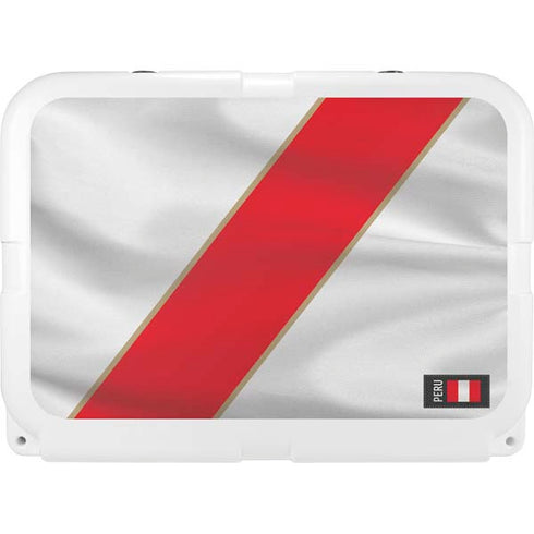 Peru Soccer Flag YETI Tundra 35 Hard Cooler Skin
