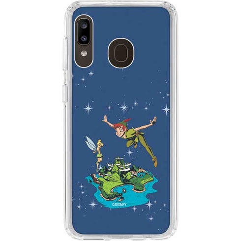 Disney Peter Pan and Tinker Bell in Neverland Galaxy A20 Clear Case