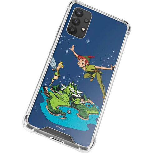Disney Peter Pan and Tinker Bell in Neverland Galaxy A32 5G Clear Case