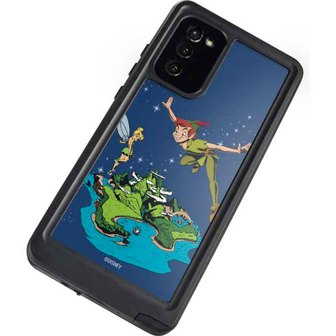 Disney Peter Pan and Tinker Bell in Neverland Galaxy Note20 5G Waterproof Case