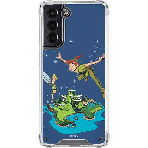 Disney Peter Pan and Tinker Bell in Neverland Galaxy S21 5G Clear Case