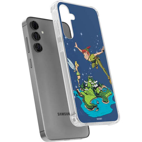 Disney Peter Pan and Tinker Bell in Neverland Galaxy S24 Plus Clear Case