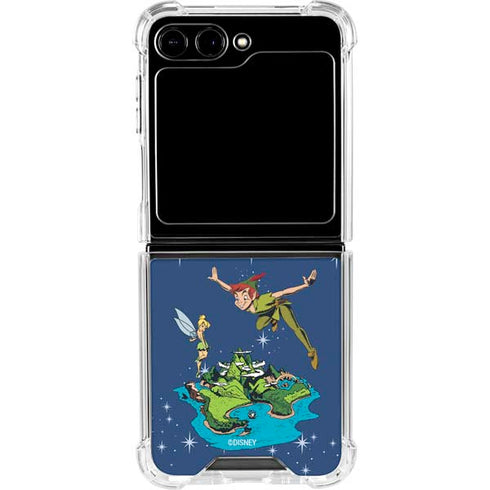 Disney Peter Pan and Tinker Bell in Neverland Galaxy Z Flip5 5G Clear Case
