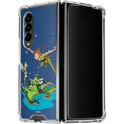 Disney Peter Pan and Tinker Bell in Neverland Galaxy Z Fold4 5G Clear Case