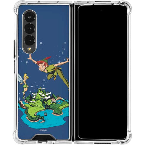 Disney Peter Pan and Tinker Bell in Neverland Galaxy Z Fold4 5G Clear Case
