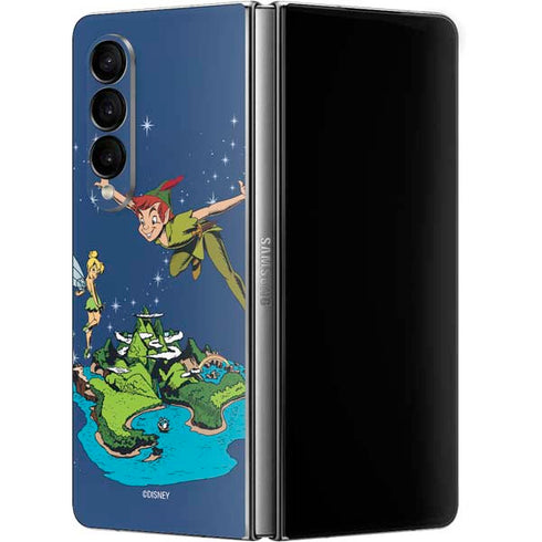 Disney Peter Pan and Tinker Bell in Neverland Galaxy Z Fold4 5G Skin
