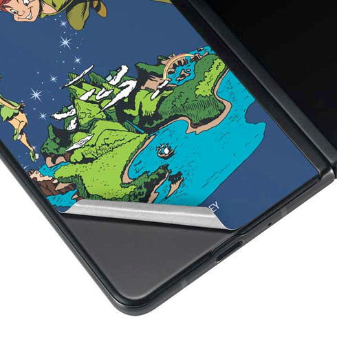 Disney Peter Pan and Tinker Bell in Neverland Galaxy Z Fold4 5G Skin