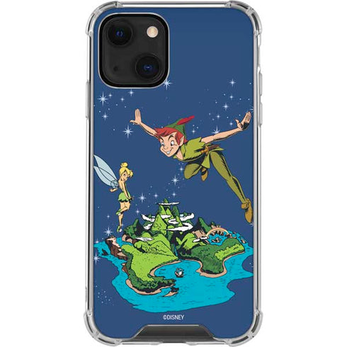Disney Peter Pan and Tinker Bell in Neverland iPhone 14 Plus Clear Case