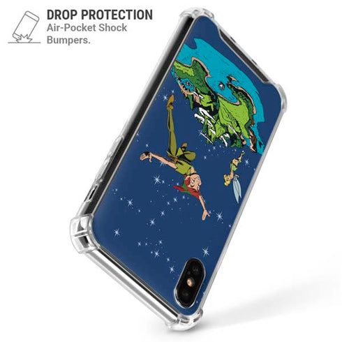 Disney Peter Pan and Tinker Bell in Neverland iPhone XS Max Clear Case