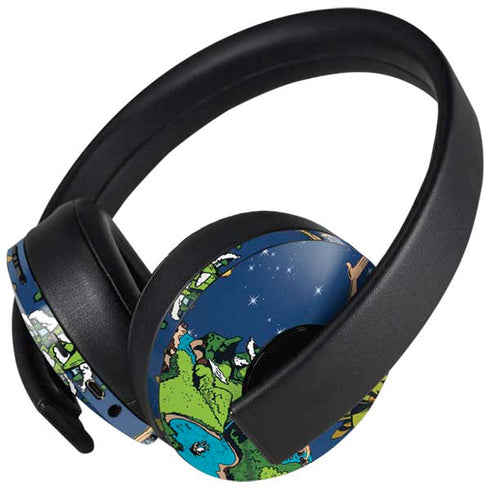 Disney Peter Pan and Tinker Bell in Neverland PlayStation 4 Gold Wireless Headset Skin