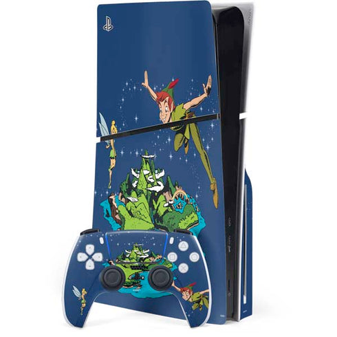 Disney Peter Pan and Tinker Bell in Neverland PS5 Slim Disk Bundle Skin