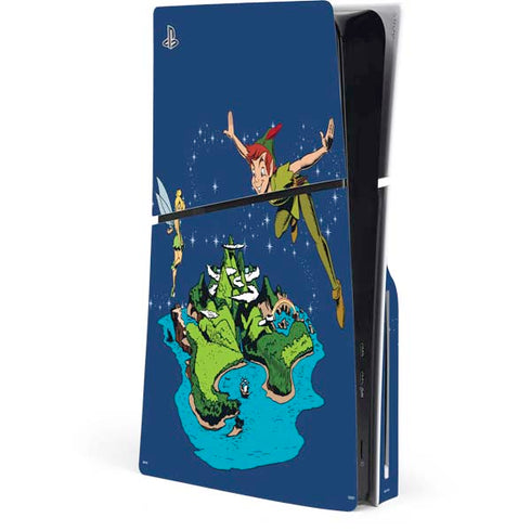 Disney Peter Pan and Tinker Bell in Neverland PS5 Slim Disk Console Skin