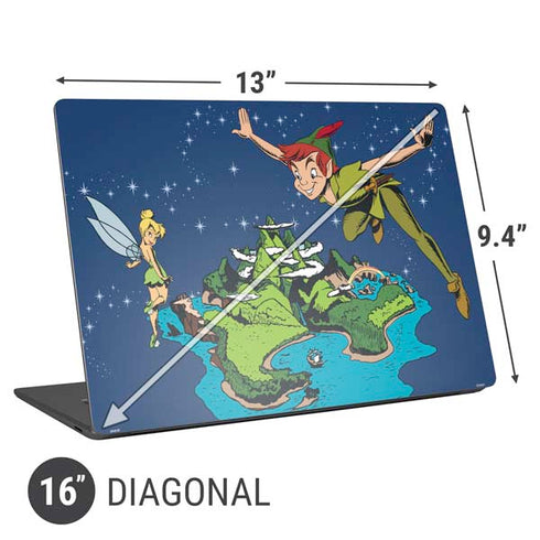 Disney Peter Pan and Tinker Bell in Neverland Universal Laptop 16in (13 x 9.4in) Skin