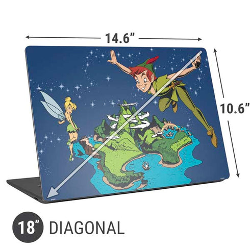 Disney Peter Pan and Tinker Bell in Neverland Universal Laptop 18in (14.6 x 10.6in) Skin