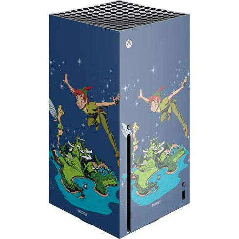 Disney Peter Pan and Tinker Bell in Neverland Xbox Series X Console Skin