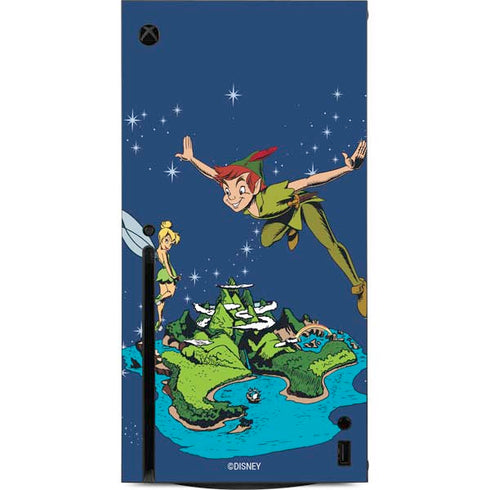 Disney Peter Pan and Tinker Bell in Neverland Xbox Series X Console Skin