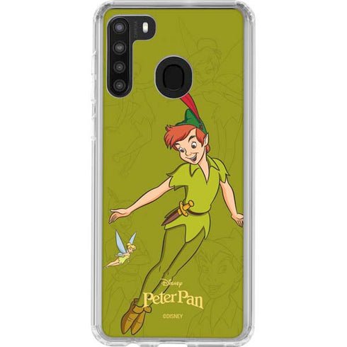 Disney Peter Pan and Tinker Bell Portrait Galaxy A21 Clear Case